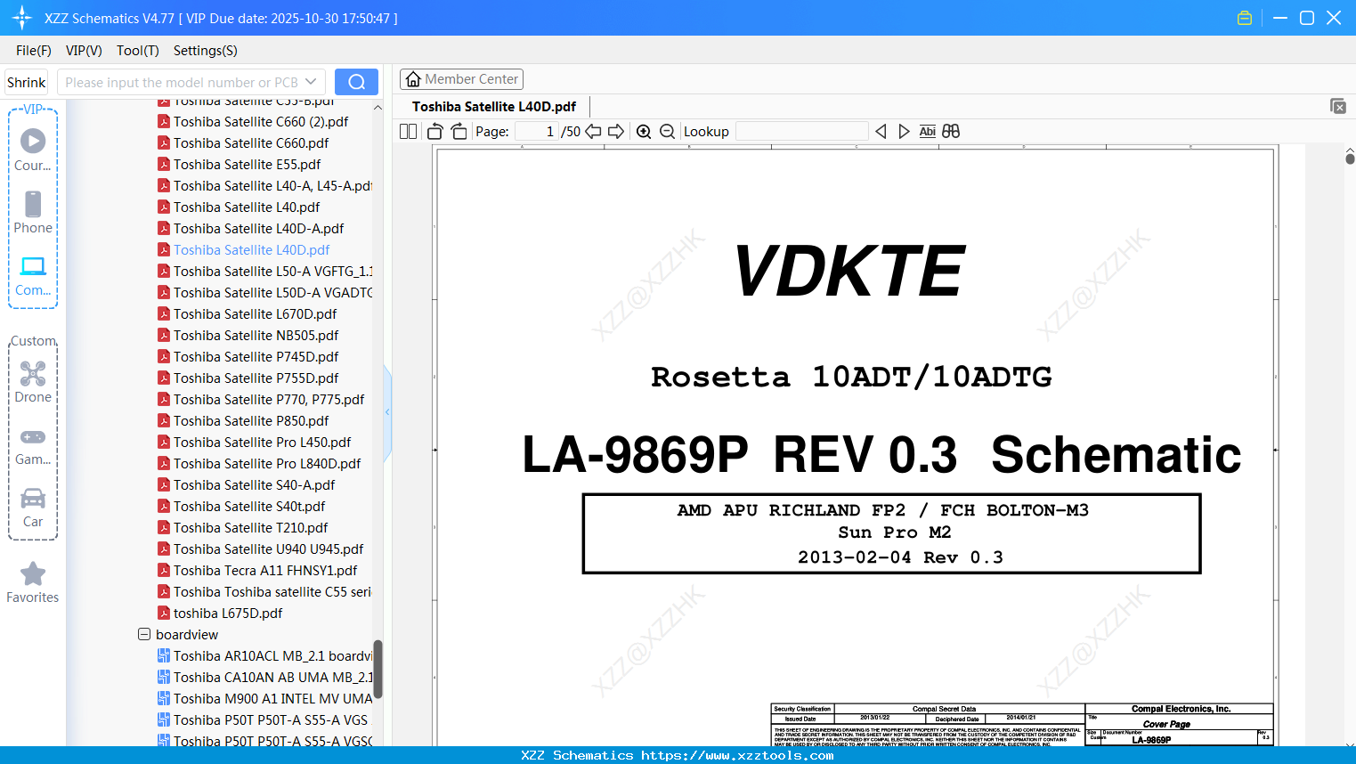 Laptop Toshiba Satellite L40D